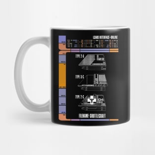 Computer Readout Showing Shuttlecraft Mug